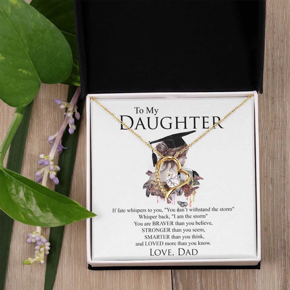 Mother Daughter Gift Ideas, To My Daughter Gift Necklace from Mom, Jewelry Pendant Present for Daughter, Birthday Christmas Gift Graduation Gifts for Daughters, Mother and Daughter Necklace 25 Forever Love Necklace