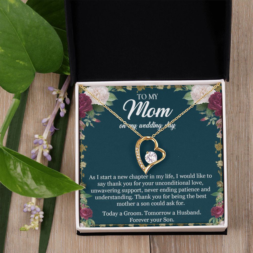 To My Mom Necklace, Gift For Mom, Mother's Day Gift from Daughter, Mom Jewelry Gift for Mothers Day, Birthday Gift for Mother, Moms Gift from Daughter Son, Necklace for Mom Mother 3 Forever Love Necklace