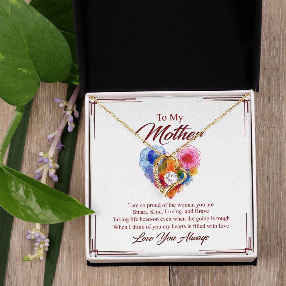 To My Mom Necklace, Gift For Mom, Mother's Day Gift from Daughter, Mom Jewelry Gift for Mothers Day, Birthday Gift for Mother, Moms Gift from Daughter Son, Necklace for Mom Mother 8 Forever Love Necklace