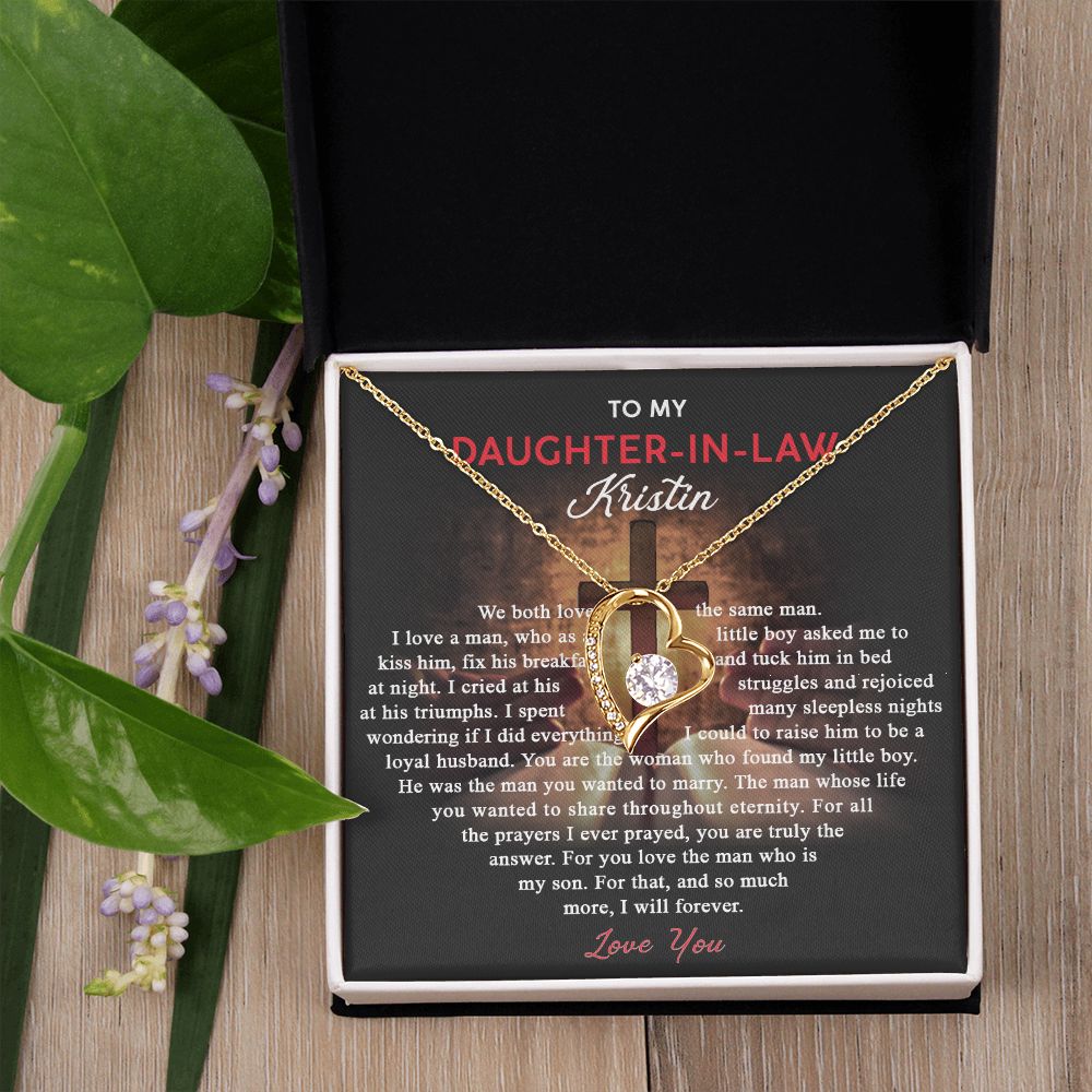 Daughter In Law Gifts Ideas, Daughter In Law Necklace, Gifts For Future Daughter In Law, Daughter In Law Birthday Gifts, Daughter-in-law Gifts From Mother In Law, Birthday Gifts For Daughter8 Forever Love Necklace
