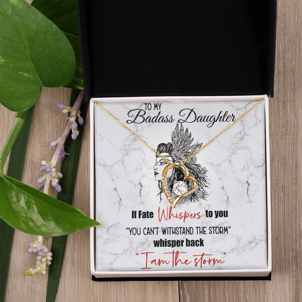 Bonus Daughter Gifts From Stepdad, Step Daughter Gifts From Stepmom, Stepdaughter Gifts From Stepdad, Father Stepdaughter Necklace, To My Bonus Daughter Necklaces, Christmas Gifts For Bonus10 Forever Love Necklace