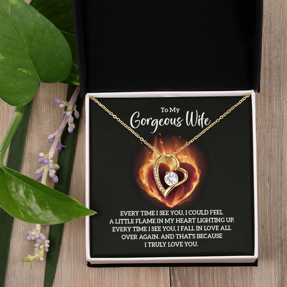 Birthday Gifts For Wife, Necklace Gifts For Wife From Husband, To My Wife Jewelry For Women , To My Wife Necklace  from Husband Wedding Anniversary Present For Wife, Beautiful Wife Jewelry Christmas32 Forever Love Necklace