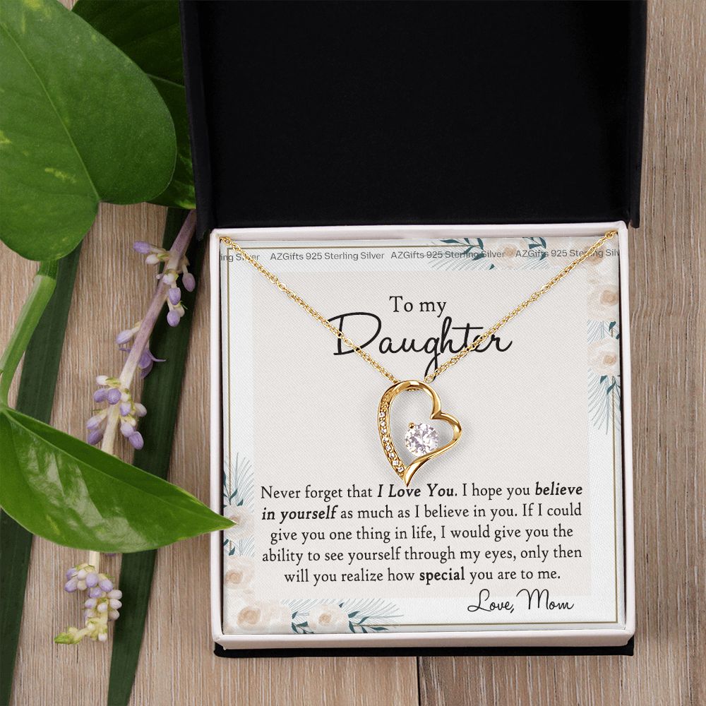 Mother Mom Daughter Necklace Hearts Pendant Necklace Jewelry Gifts for Mom Mother Daughter Jewelry Gift for Women Present for Birthday Anniversary Christmas Forever Love Necklace