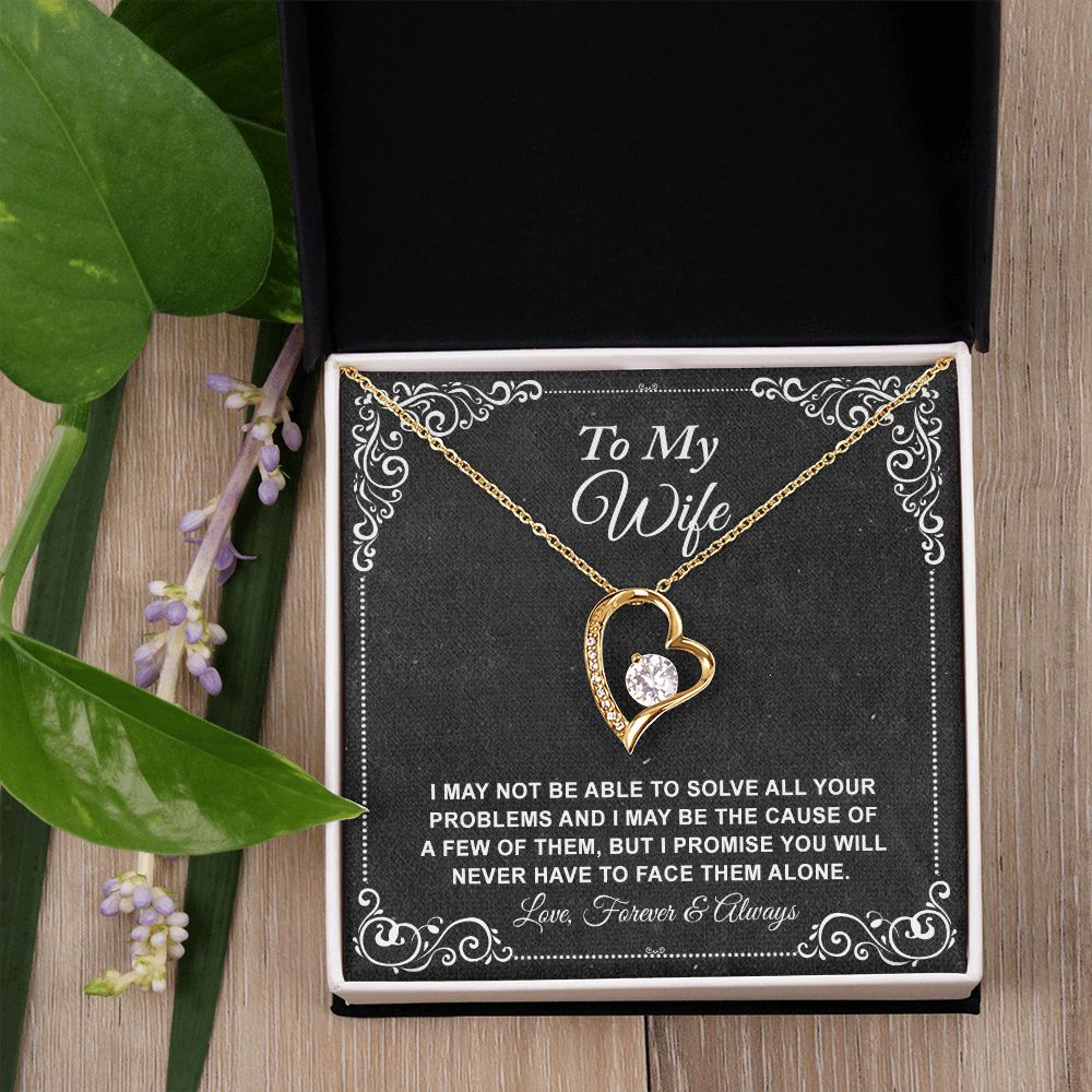 To My Wife Necklace, Gift For Wife From Husband, Anniversary Gift, Valentine's Forever Love Necklace