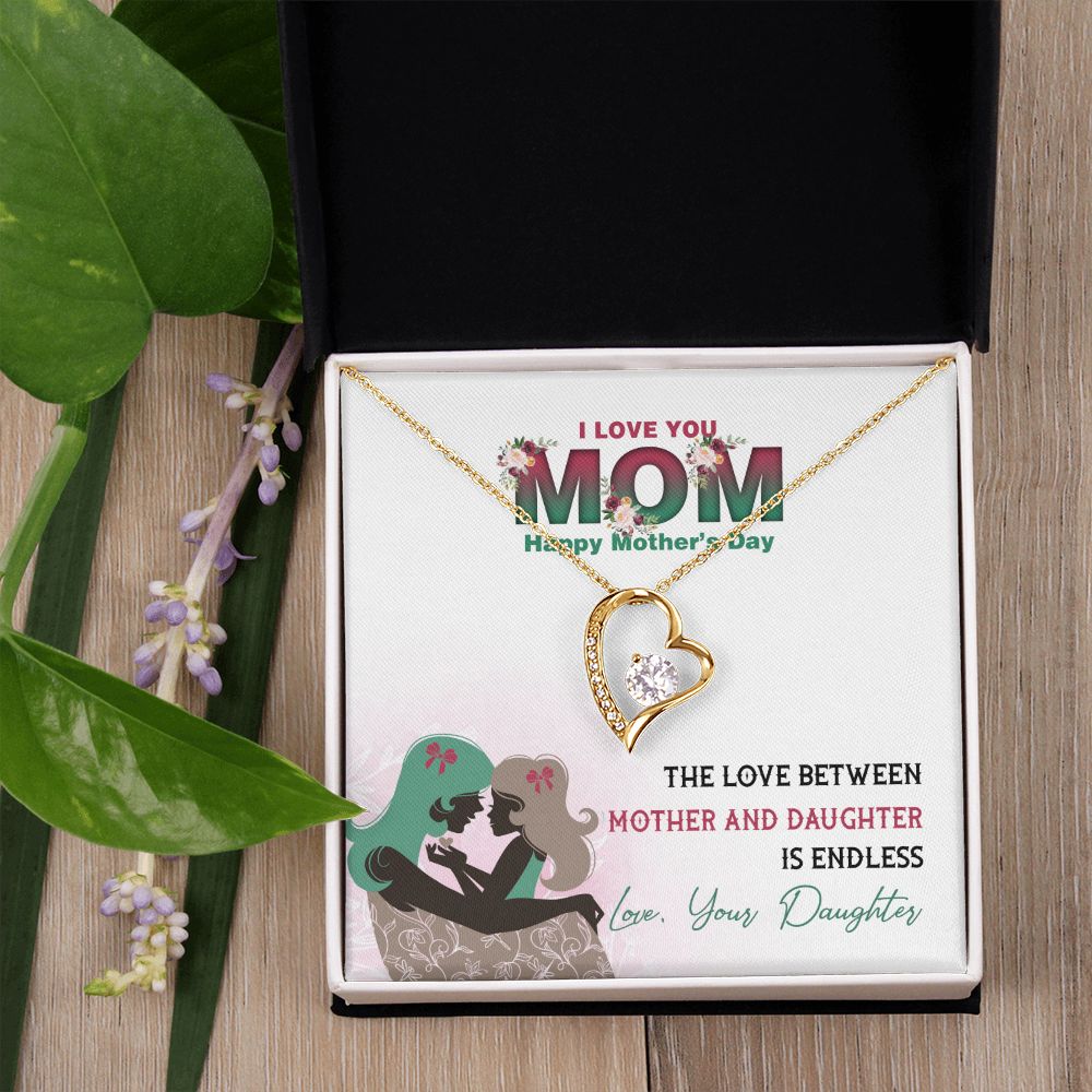 Mom Necklace Gifts for Mom from Daughter to Mom Gifts for Mothers Day from Daughter, To My Mom Necklace from Daughter to Mom Birthday Gifts Necklace with Message Card and Gift Box2236 Forever Love Necklace