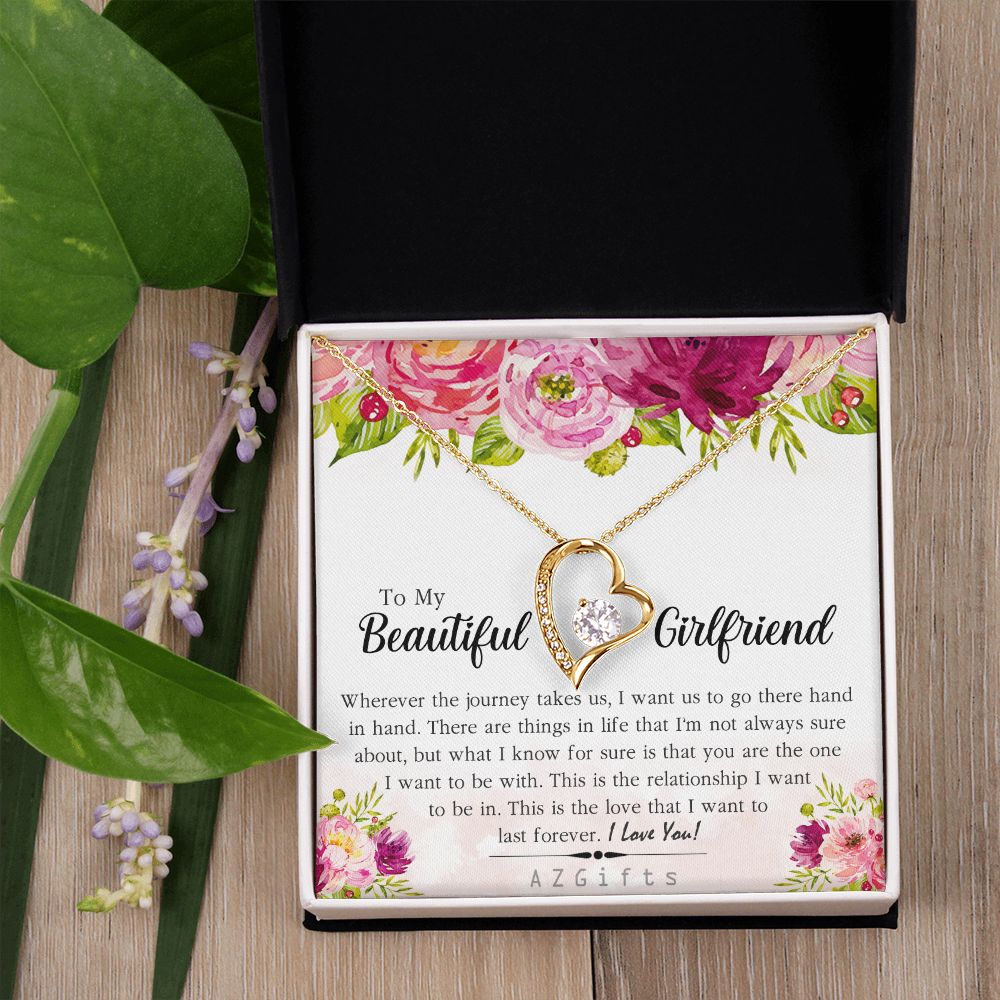 To My Girlfriend Necklace from Boyfriend To My Future Wife Necklace Jewelry For Girlfriend Gift For Girlfriend Gift for Her Romantic Birthday Valentines Day Gift For Girlfriend Gifts Necklaces 5 Forever Love Necklace