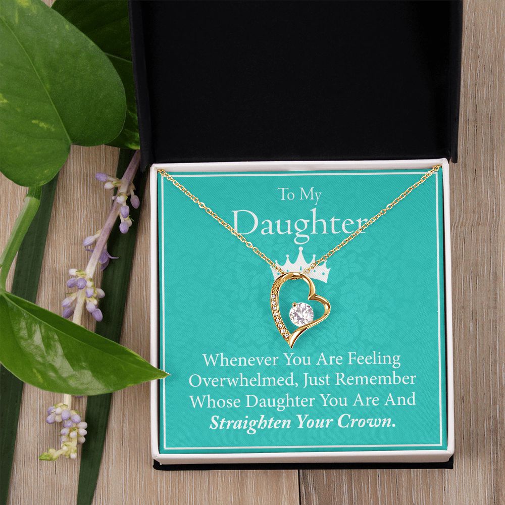 Jewelry Pendant Present for Daughter, To My Daughter Gift Necklace from Mom, Mother Daughter Gift Ideas, Birthday Christmas Gift Graduation Gifts for Daughters, Mother and Daughter Necklace 15 Forever Love Necklace