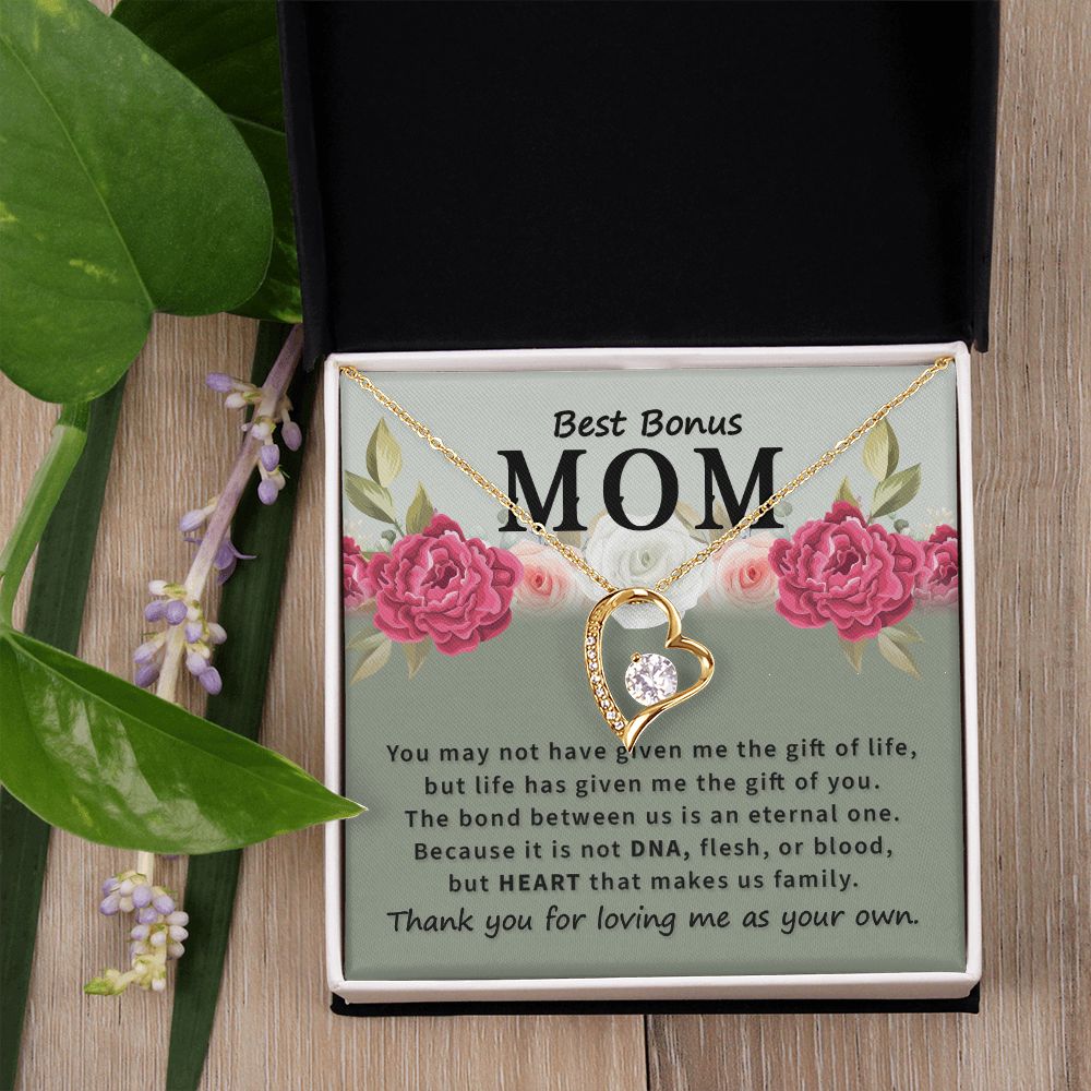 Mother Daughter Necklace as Daughter Gift from Mom, Mom Necklace as Christmas Gift for Mom from Son, Birthday Gift for Mother in Law Necklace, Bonus Mom Gifts for Step Mom Necklace2 Forever Love Necklace
