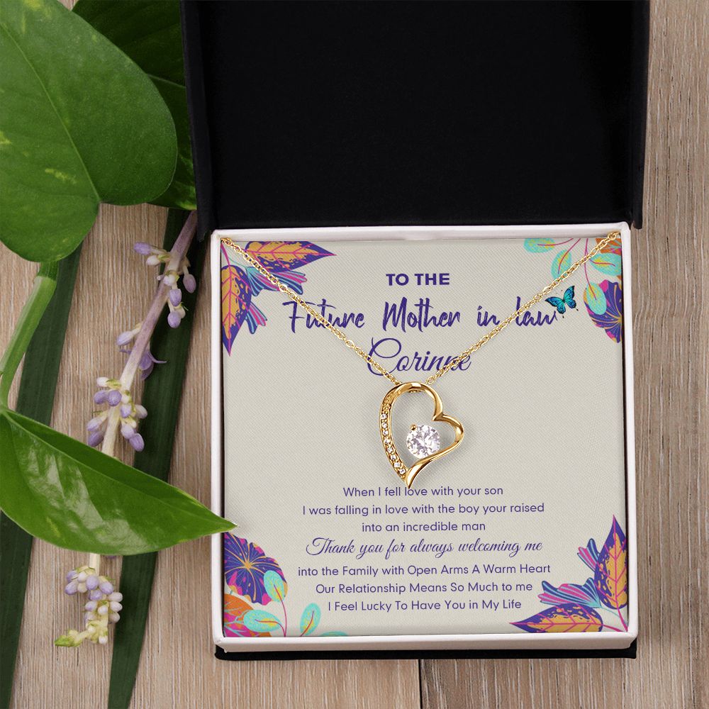 Mother in Law Necklace, Jewelry for Women, Future Mother in Law Gifts from Daughter in Law, Mother of Bride Gifts For Mother in Law, Birthday Gifts For Mother In Law From Daughter In Law16 Forever Love Necklace