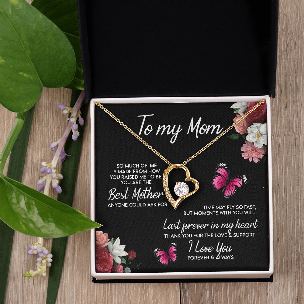 To My Mom Necklace, Gift For Mom, Mother's Day Gift from Daughter, Mom Jewelry Gift for Mothers Day, Birthday Gift for Mother, Moms Gift from Daughter Son, Necklace for Mom Mother 13 Forever Love Necklace