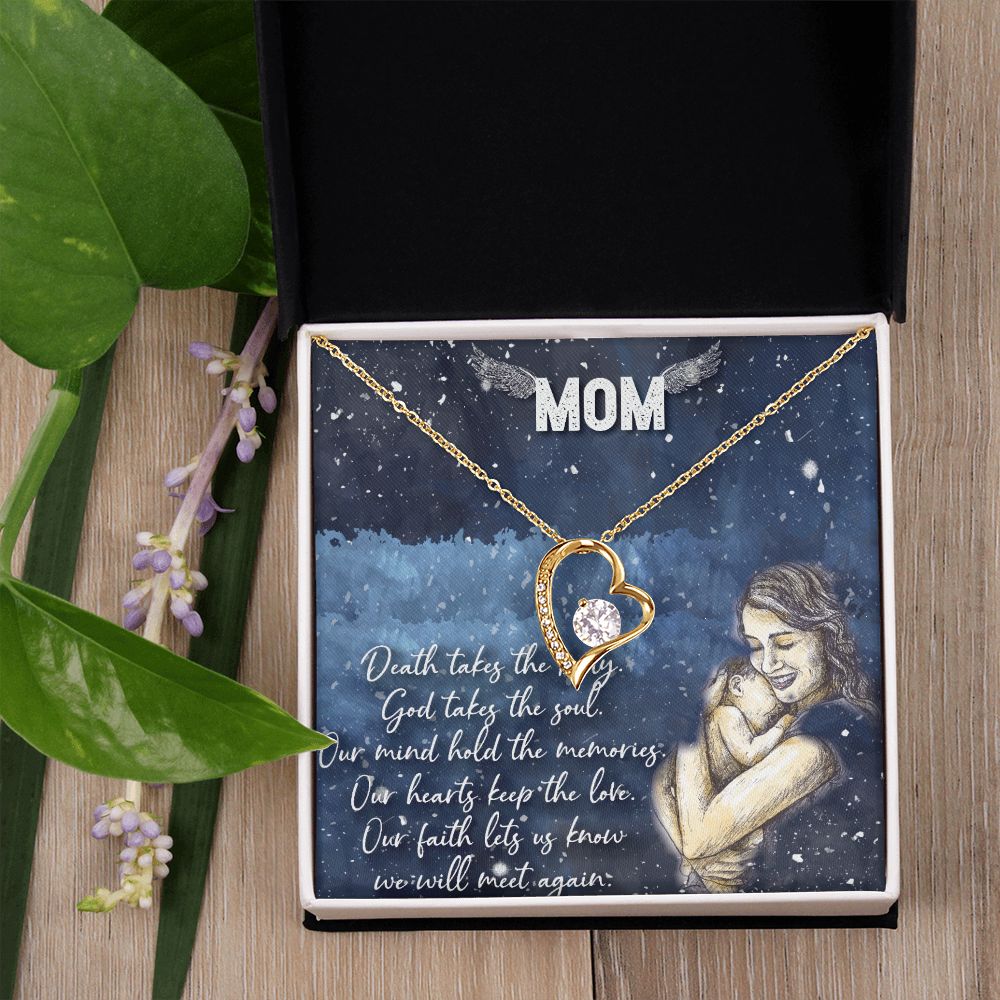 To My Mom Necklace Pendant Gift From Daughter Your Faith Lets Us Know With Message Card Gift For Mom Forever Love Necklace