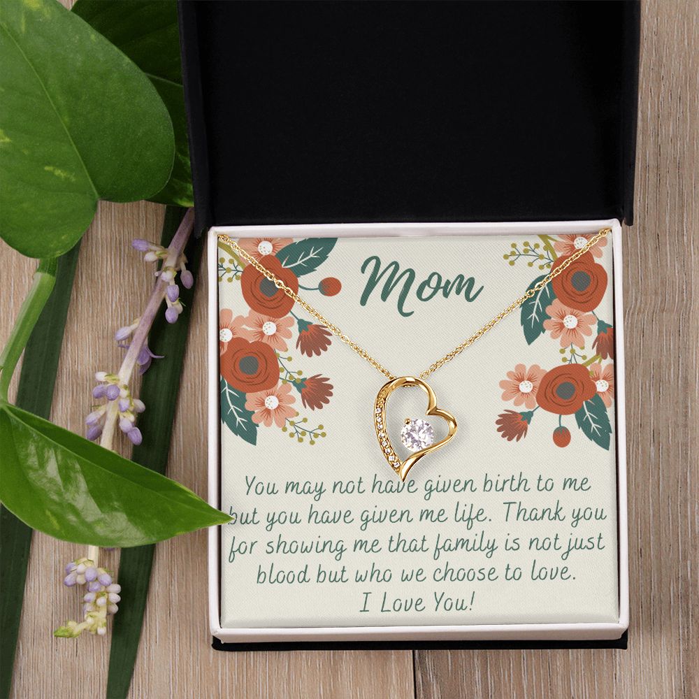 To My Mom Love Knot Necklace Gift for Stepmom Birthday Present Idea for Mother Forever Love Necklace