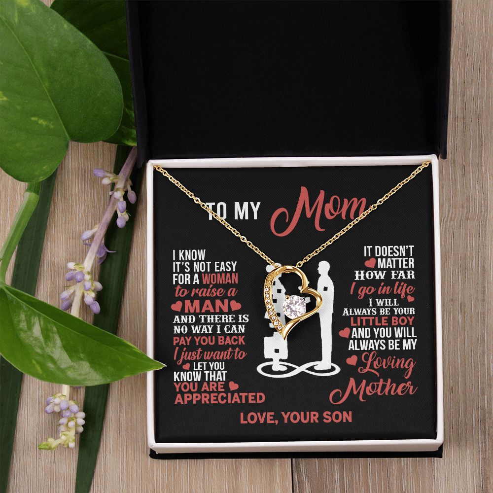 Mom Necklace Mothers Day Gift From Son To My Mom Forevere Love Necklace Gift Mom Forever Love Necklace