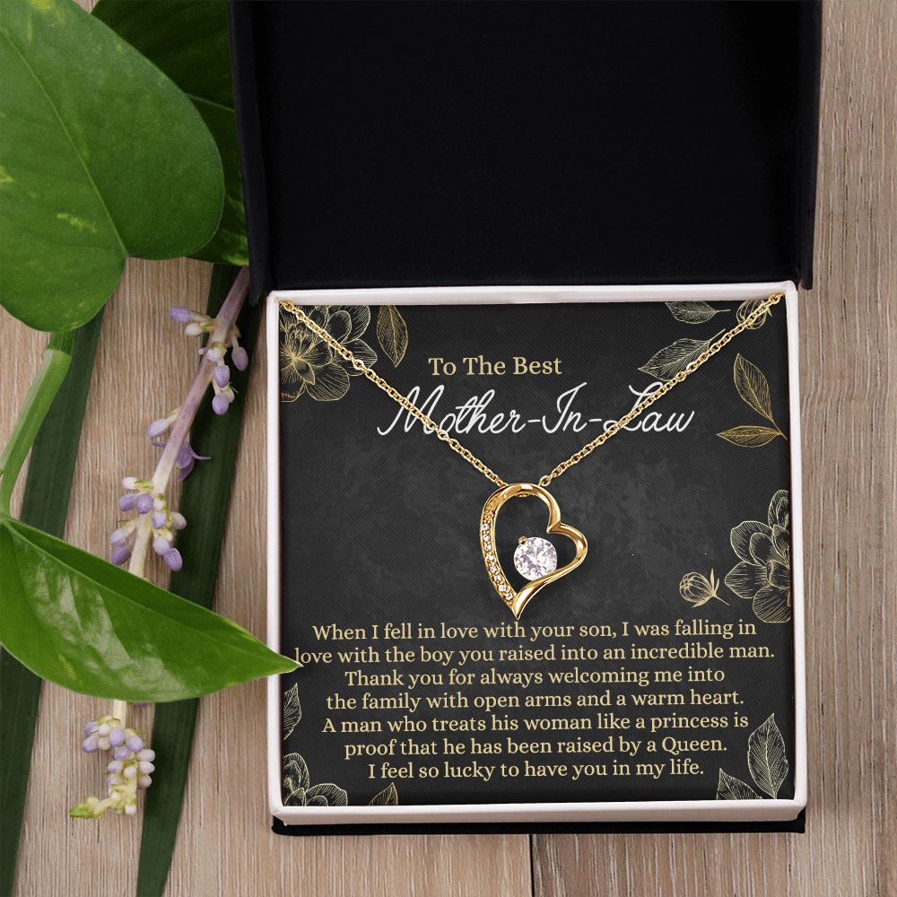 Mother In Law Gift, Cute Mother In Law Gifts Christmas, Unique Gift for Mother In Law Birthday, Best Mother In Law Gift, Mother-In-Law Gift Forever Love Necklace