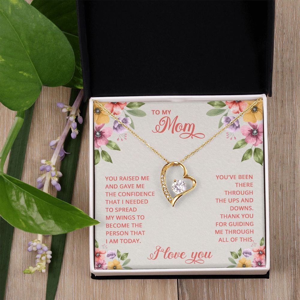 Mom Necklace Gifts for Mom from Daughter to Mom Gifts for Mothers Day from Daughter, To My Mom Necklace from Daughter to Mom Birthday Gifts Necklace with Message Card and Gift Box16 Forever Love Necklace