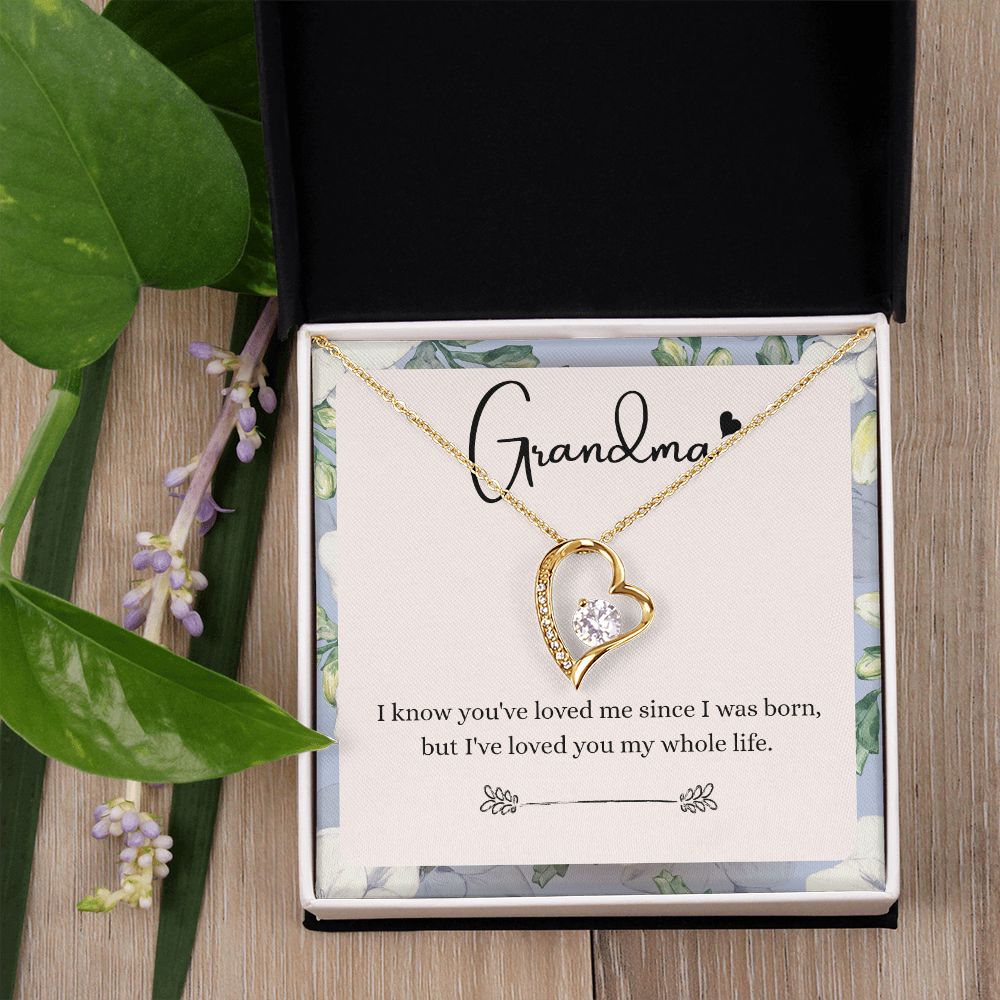 To My Grandma Necklace, Gift for Grandmother Necklace, Mothers Day Gift For Grandma Nana, Grandma Jewelry From Grandchildren GrandKids , Jewelry Box Gift For Grandma Grandmother9 Forever Love Necklace