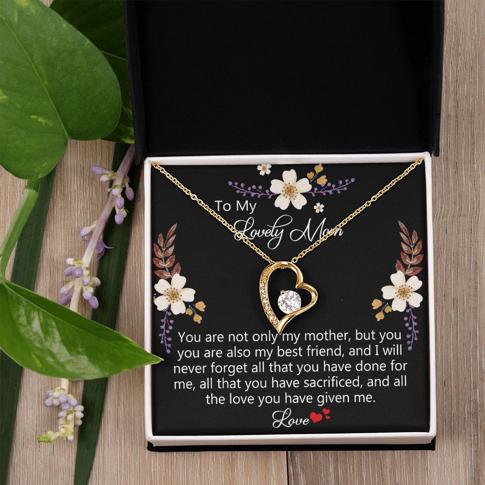 To My Mom Necklace, Gift For Mom, Mother's Day Gift from Daughter, Mom Jewelry Gift for Mothers Day, Birthday Gift for Mother, Moms Gift from Daughter Son, Necklace for Mom Mother15 Forever Love Necklace