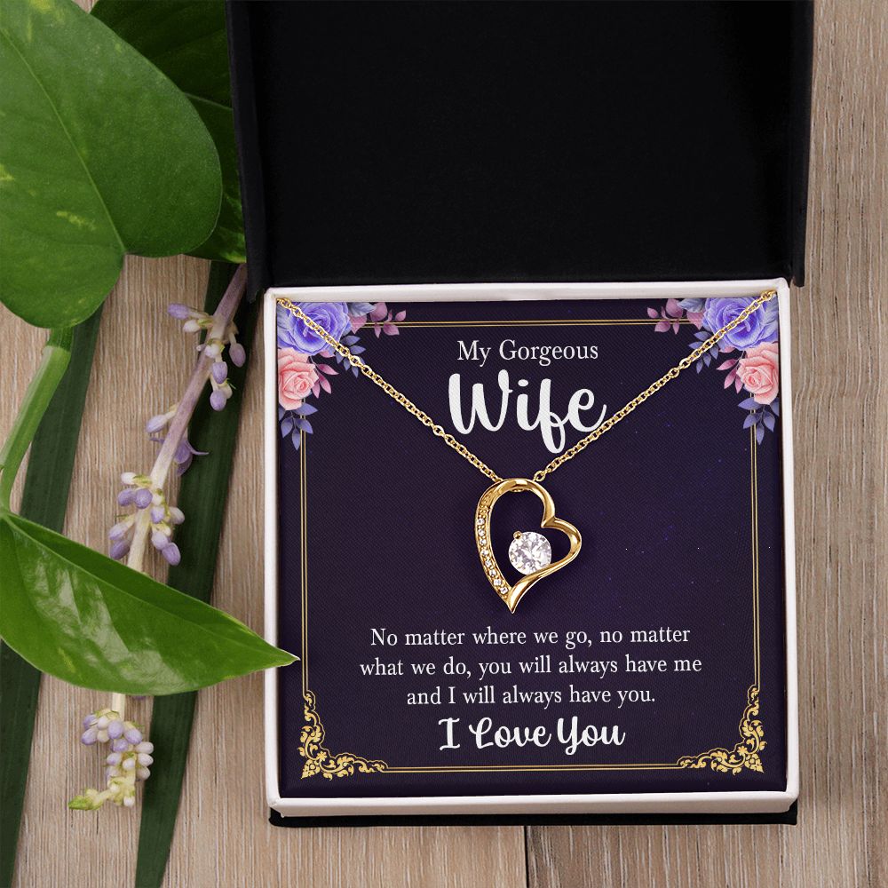 Birthday Gifts For Wife, Necklace Gifts For Wife From Husband, To My Wife Jewelry For Women , To My Wife Necklace  from Husband Wedding Anniversary Present For Wife, Beautiful Wife Jewelry Christmas15 Forever Love Necklace