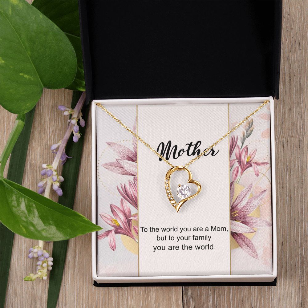 Mom Necklace Gifts for Mom from Daughter to Mom Gifts for Mothers Day from Daughter, To My Mom Necklace from Daughter to Mom Birthday Gifts Necklace with Message Card and Gift Box7 Forever Love Necklace