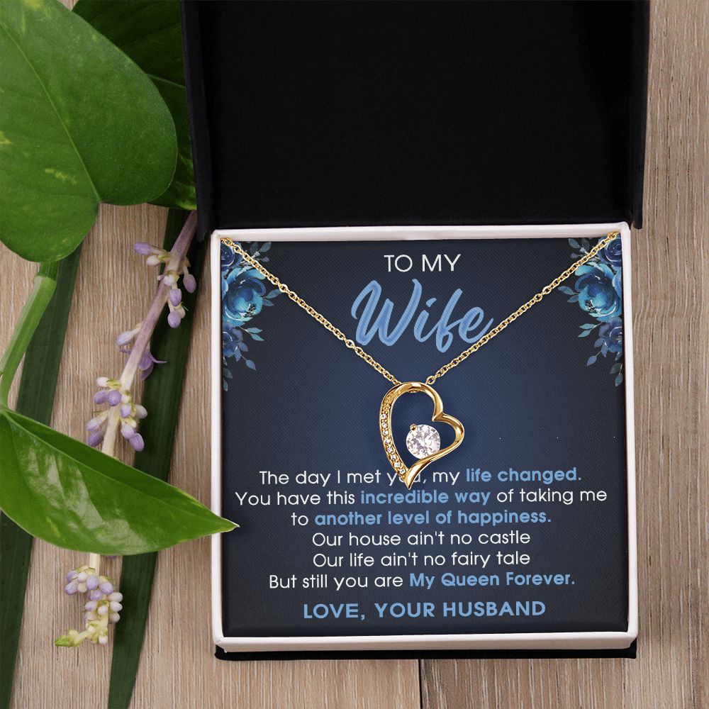 To My Wife Gift Jewelry Gift For Wife Birthday Gift For Wife Necklace For Wife Forever Love Necklace