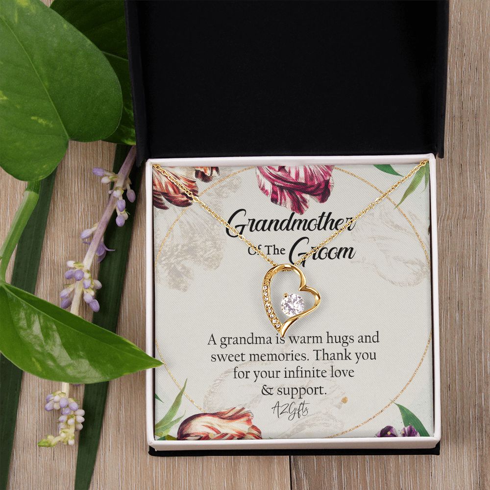 To My Grandmother Necklace, Gift for Grandmother Necklace, Mothers Day Gift For Grandma Nana, Grandma Jewelry From Grandchildren GrandKids , Jewelry Box Gift For Grandma Grandmother1 Forever Love Necklace