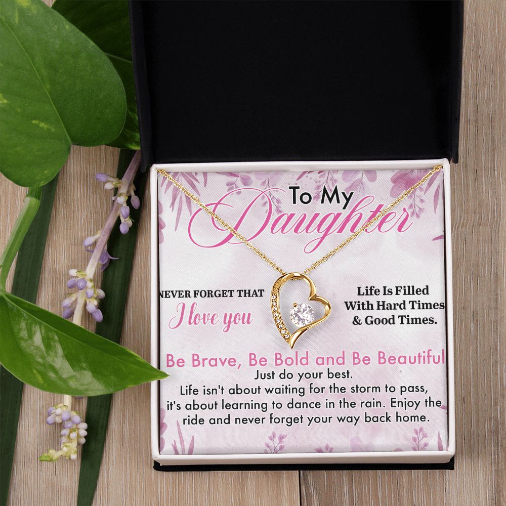 Mother Daughter Gift Ideas, To My Daughter Gift Necklace from Mom, Jewelry Pendant Present for Daughter, Birthday Christmas Gift Graduation Gifts for Daughters, Mother and Daughter Necklace 28 Forever Love Necklace