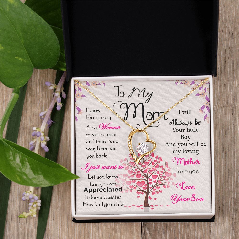 To My Mom Necklace Pendant Gift From Son I Know It's Not Easy For A Woman Necklace For To Mom Happy Mothers Day Mother In Law Gift On Birthday Anniversary Gift 30821 Forever Love Necklace