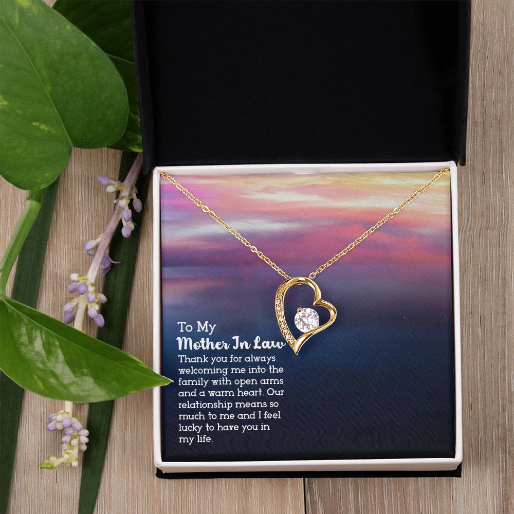 Mother in Law Necklace, Jewelry for Women, Future Mother in Law Gifts from Daughter in Law, Mother of Bride Gifts For Mother in Law, Birthday Gifts For Mother In Law From Daughter In Law13 Forever Love Necklace