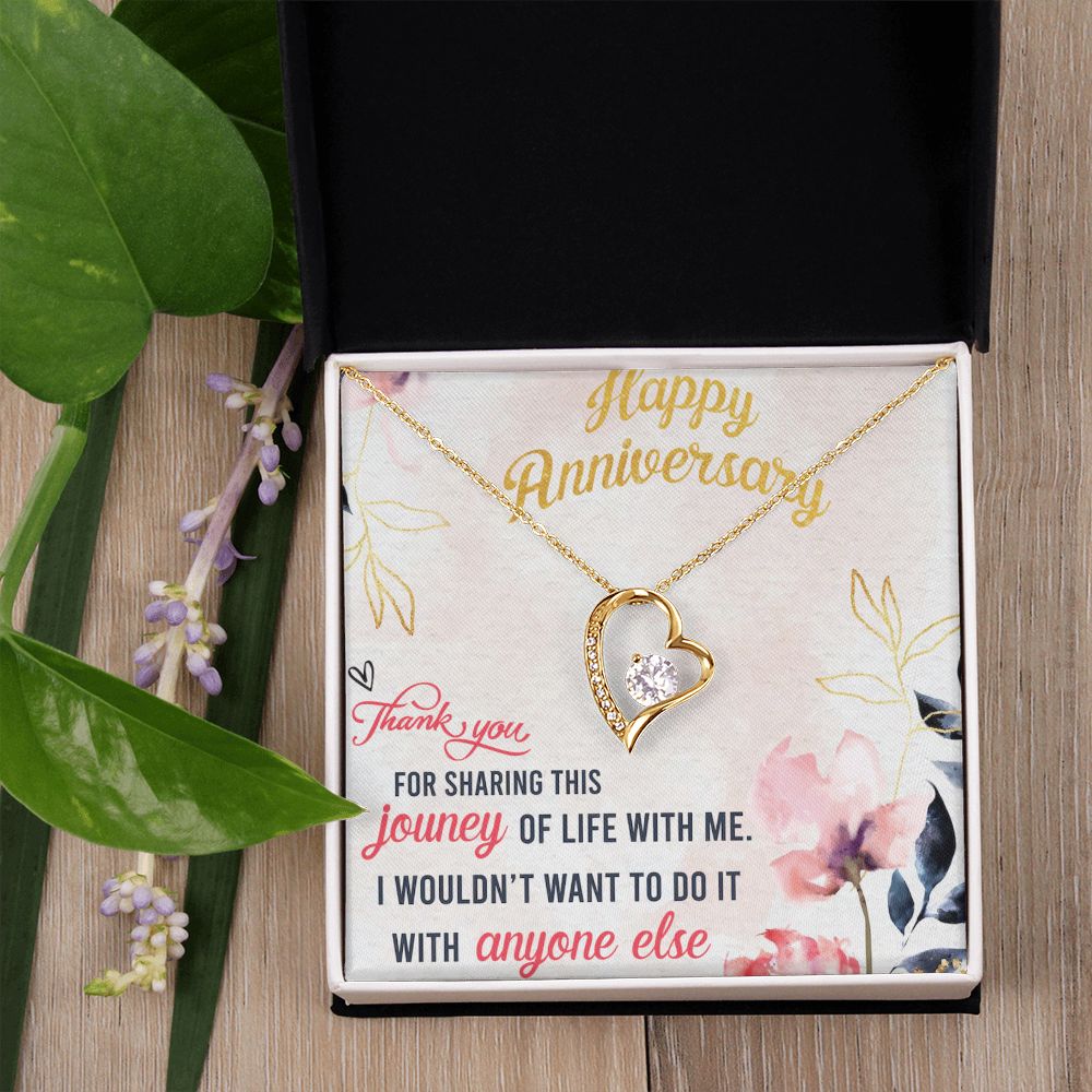 To My Wife Necklace, Wedding Anniversary Jewelry For Women, Necklace For Wife from Husband, Gift For Wife Birthday Gifts From Husband Necklace, Jewelry With Message Card In A Gift Box9 Forever Love Necklace