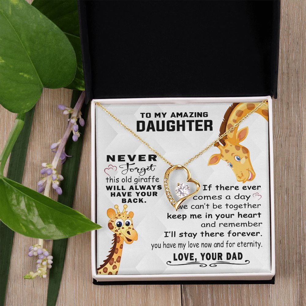 Jewelry Pendant Present for Daughter, To My Daughter Gift Necklace from Mom, Mother Daughter Gift Ideas, Birthday Christmas Gift Graduation Gifts for Daughters, Mother and Daughter Necklace 18 Forever Love Necklace