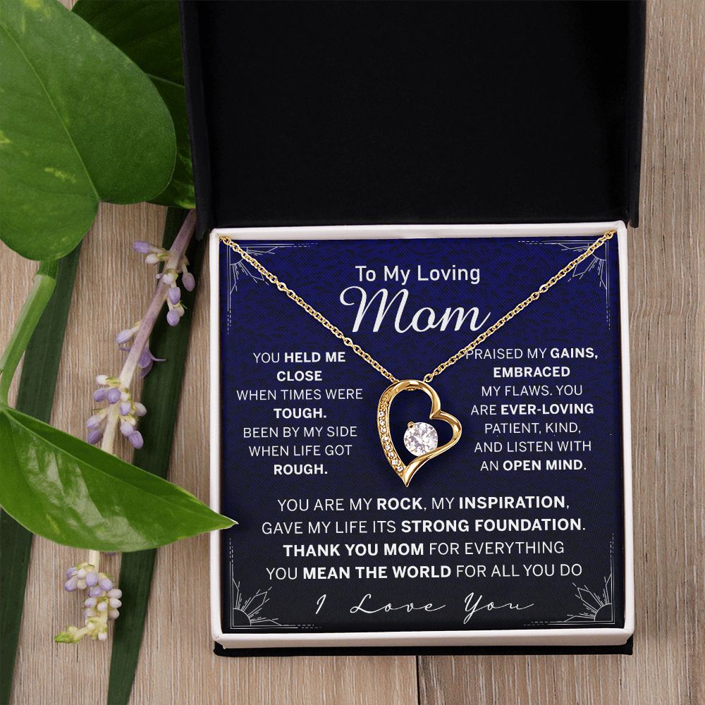 To My Mom Necklace, Gift For Mom, Mother's Day Gift from Daughter, Mom Jewelry Gift for Mothers Day, Birthday Gift for Mother, Moms Gift from Daughter Son, Necklace for Mom Mother Forever Love Necklace