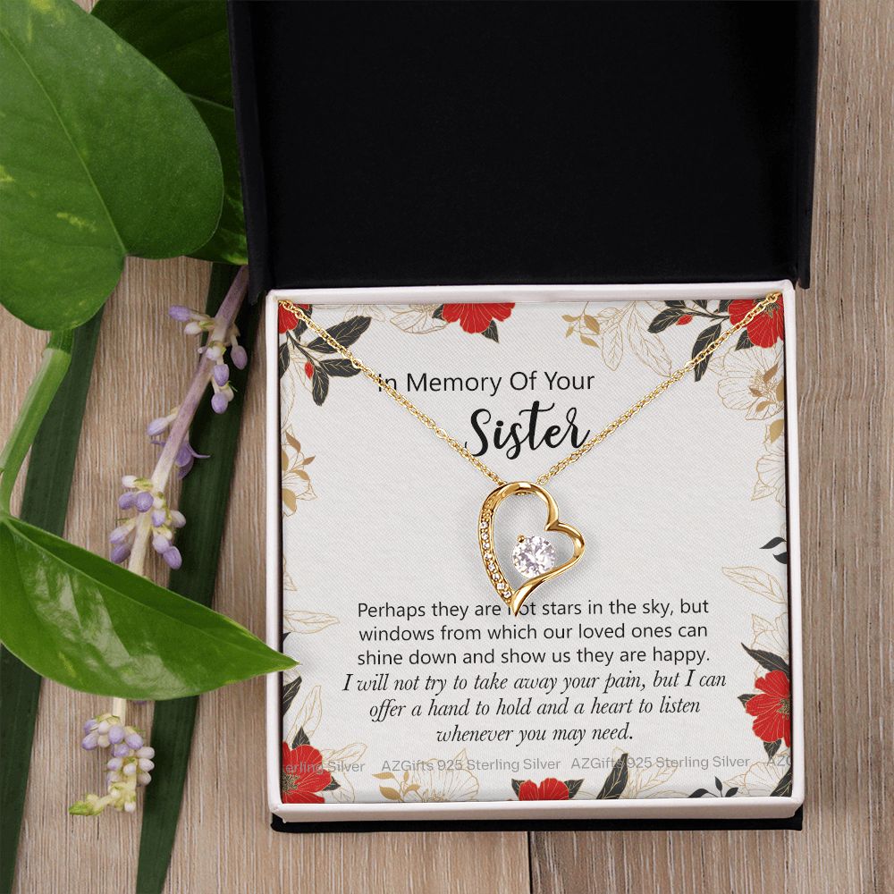In Memory Of Your Sister Gift, Sympathy Loss Of Sister, Memorial Gift For Loss Of Sister , Sympathy Gift Loss Of A Sister, Loss Of A Sister Forever Love Necklace