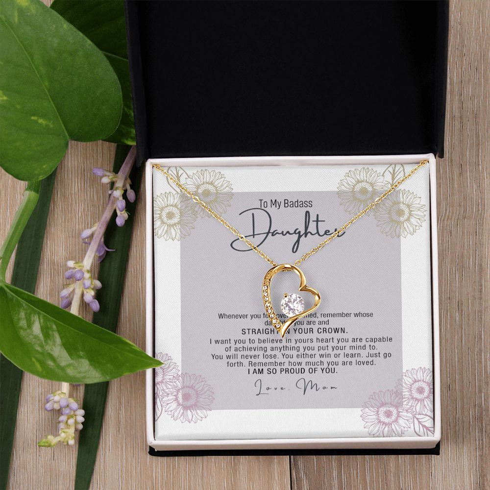 Bonus Daughter Gifts From Stepdad, Step Daughter Gifts From Stepmom, Stepdaughter Gifts From Stepdad, Father Stepdaughter Necklace, To My Bonus Daughter Necklaces, Christmas Gifts For Bonus5 Forever Love Necklace