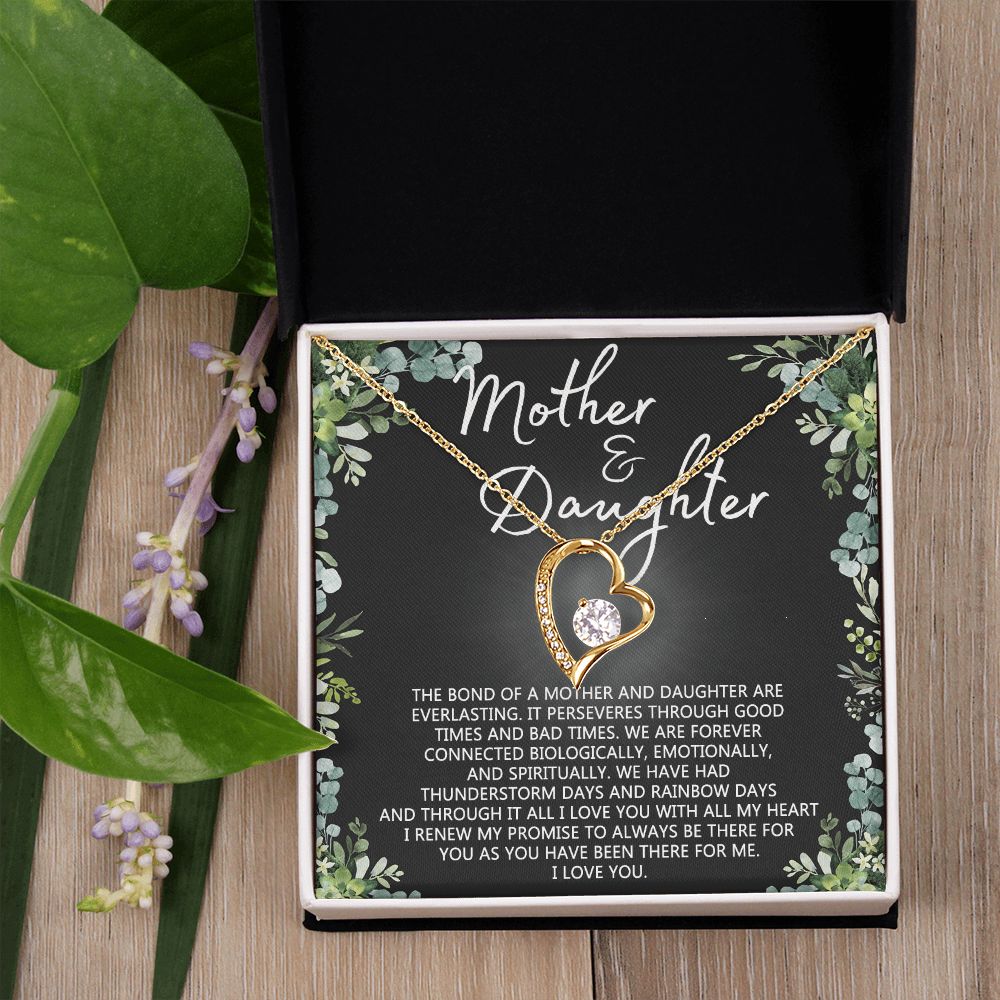 Mother Daughter Necklace Mothers day Necklace Mother Daughter Gift Mother Daughter Jewelry Gift For Daughter From Mom Daughter Mother Birthday Gift Forever Love Necklace