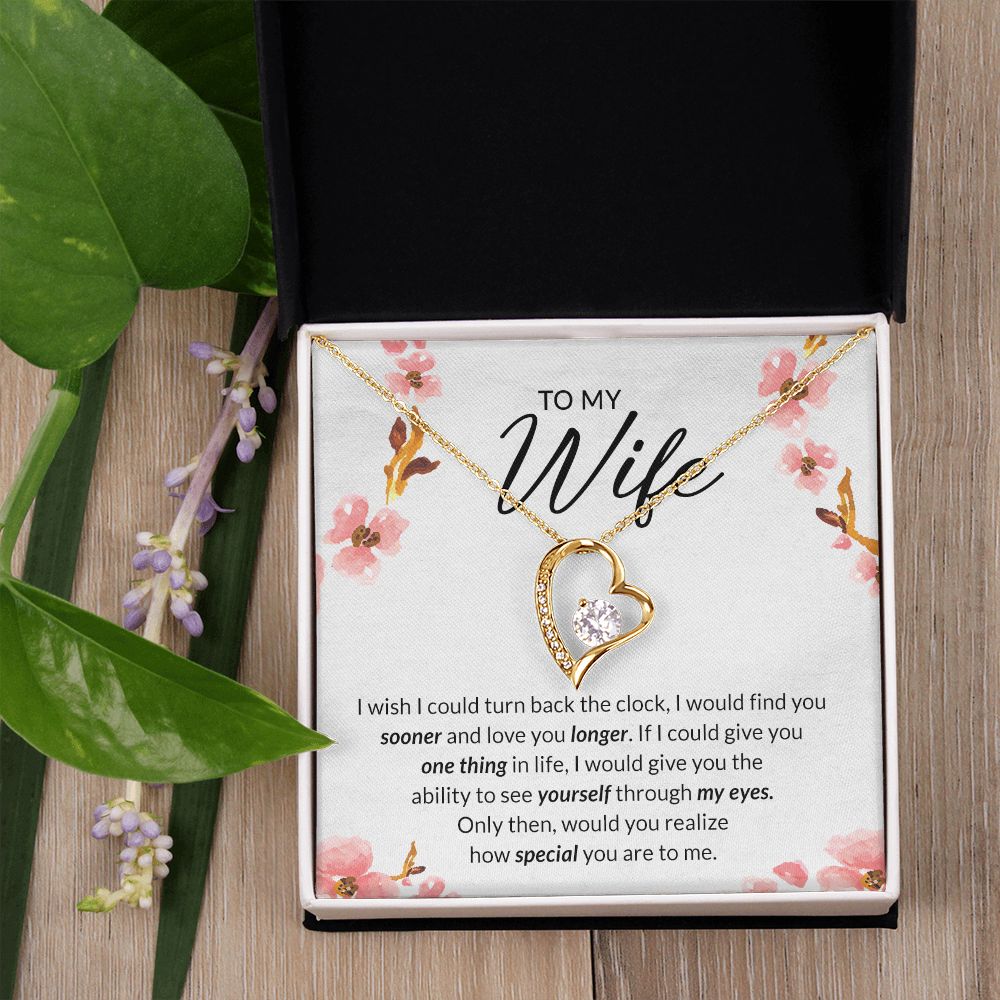 Birthday Gifts For Wife, Necklace Gifts For Wife From Husband, To My Wife Jewelry For Women , To My Wife Necklace  from Husband Wedding Anniversary Present For Wife, Beautiful Wife Jewelry Christmas11 Forever Love Necklace