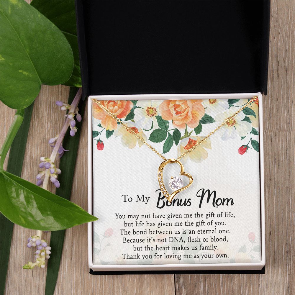 Mother Daughter Necklace as Daughter Gift from Mom, Mom Necklace as Christmas Gift for Mom from Son, Birthday Gift for Mother in Law Necklace, Bonus Mom Gifts for Step Mom Necklace5 Forever Love Necklace