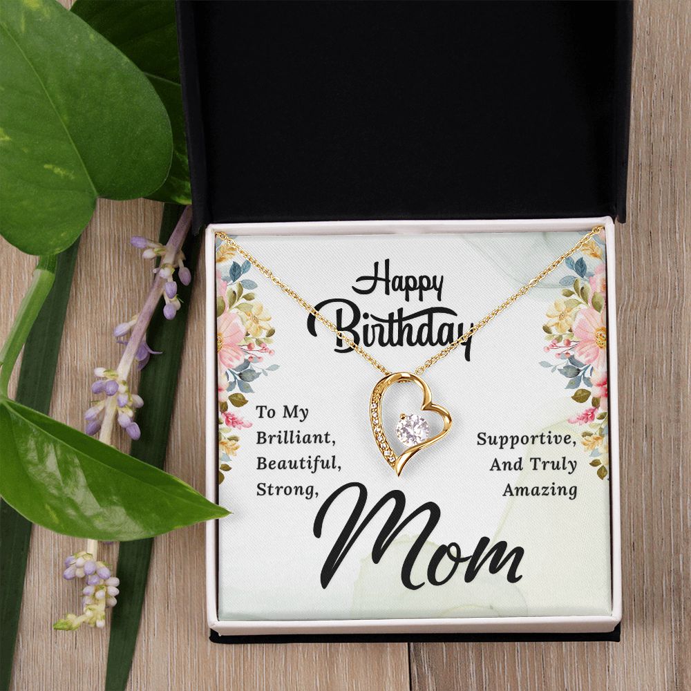 Mom Necklace Gifts for Mom from Daughter to Mom Gifts for Mothers Day from Daughter, To My Mom Necklace from Daughter to Mom Birthday Gifts Necklace with Message Card and Gift Box2229 Forever Love Necklace