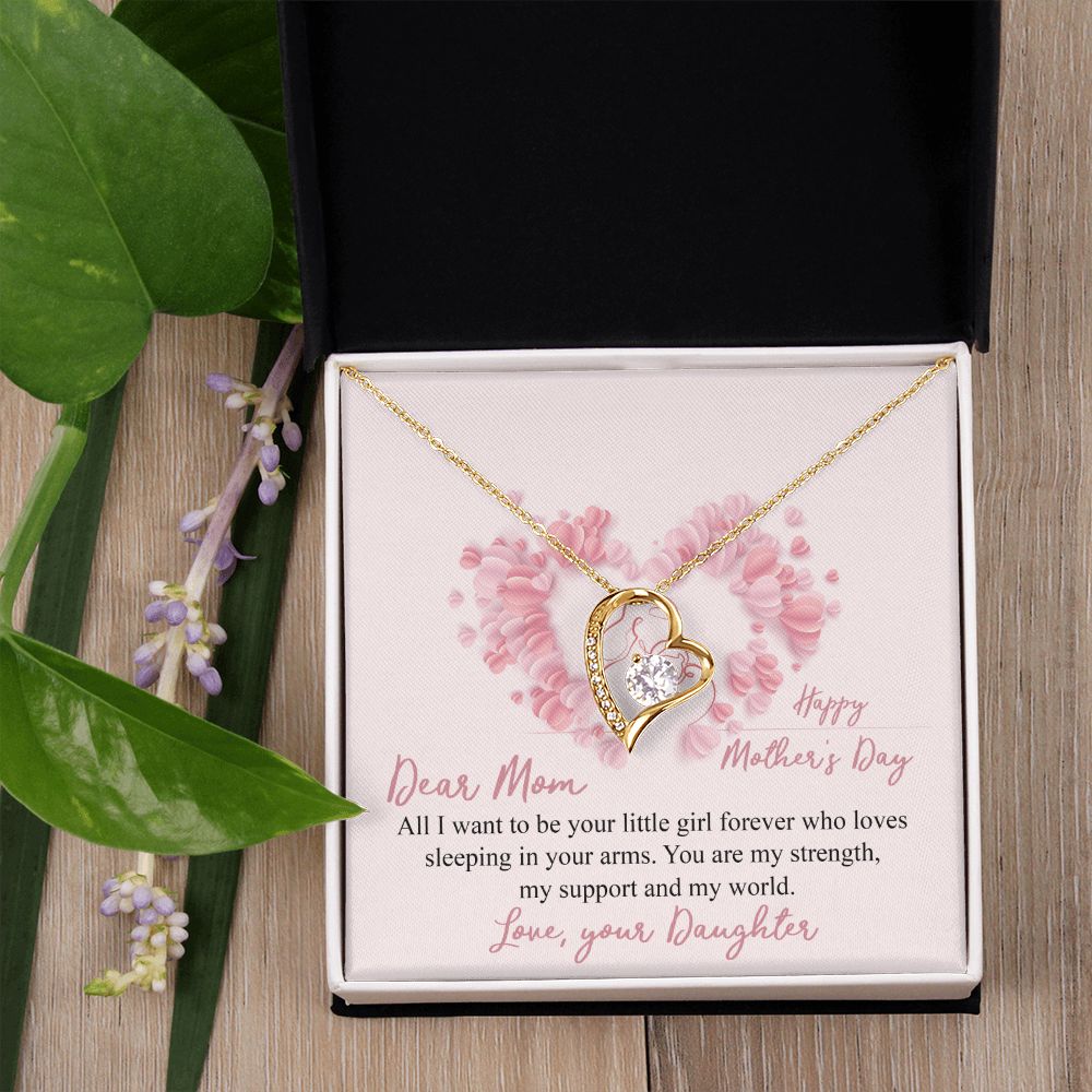 Mom Necklace Gifts for Mom from Daughter to Mom Gifts for Mothers Day from Daughter, To My Mom Necklace from Daughter to Mom Birthday Gifts Necklace with Message Card and Gift Box25 Forever Love Necklace