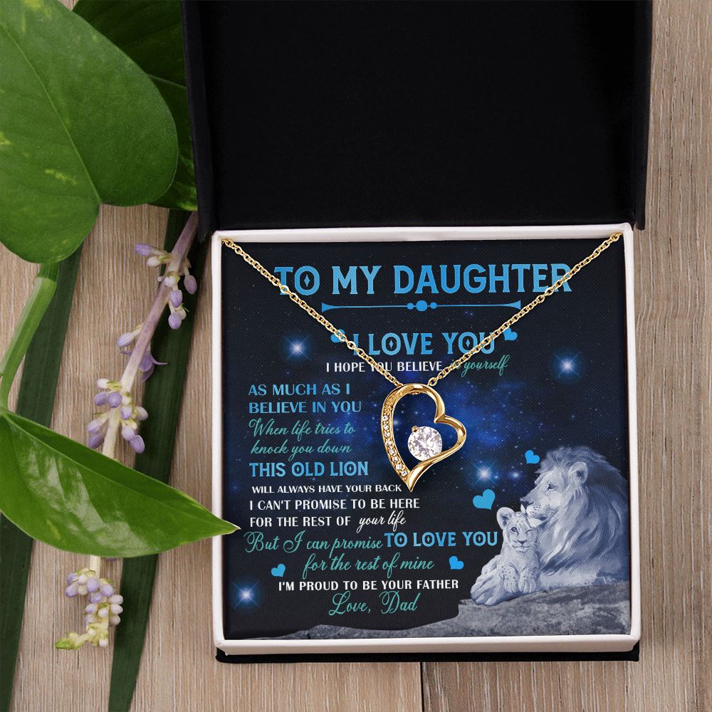 Dad To Daughter Necklace Jewelry Gift for Daughter from Dad Father Daughter Gift 175009114907 Forever Love Necklace