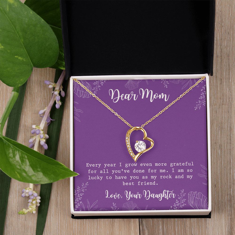 Mom Necklace Gifts for Mom from Daughter to Mom Gifts for Mothers Day from Daughter, To My Mom Necklace from Daughter to Mom Birthday Gifts Necklace with Message Card and Gift Box2234 Forever Love Necklace