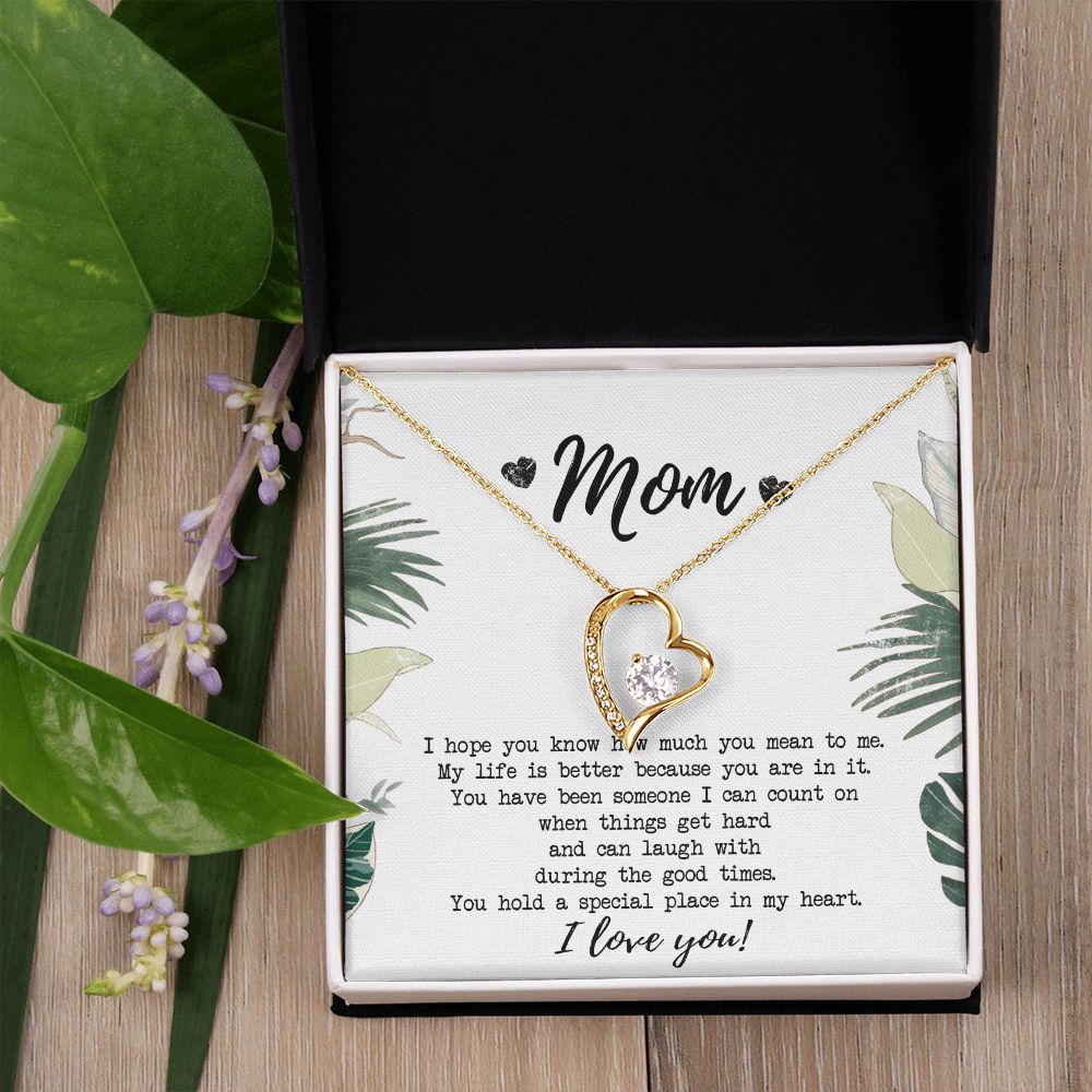 Mothers Day Gift, Gift for Mom, Birthday, Heart Necklace, Mother Daughter Necklace, Gifts for Mom from Daughter, from Son to Mom Forever Love Necklace