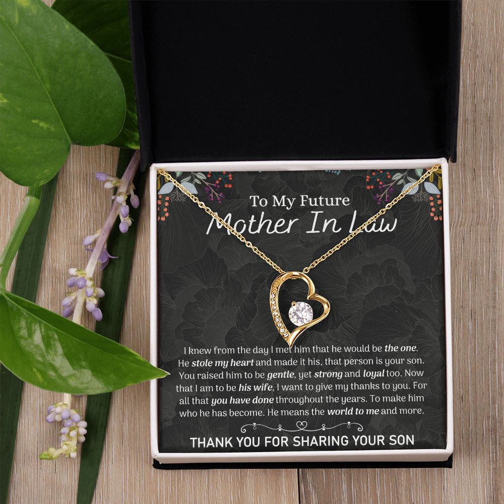 Future Mother In Law Sunflower Bracelet, Mother In Law To Be Gifts, Soon To Be Mother In Law Gifts, Future Mother In Law Birthday Gift Forever Love Necklace