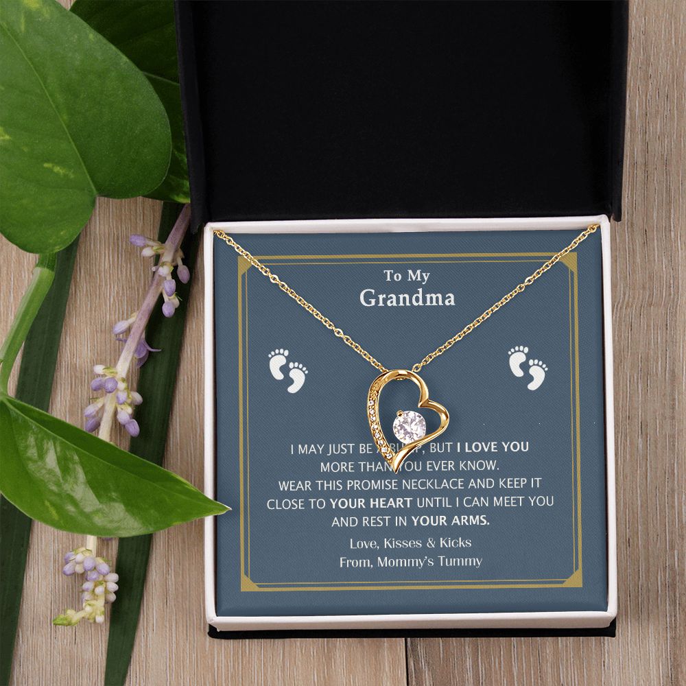 To My Grandma Necklace, Gift for Grandmother Necklace, Mothers Day Gift For Grandma Nana, Grandma Jewelry From Grandchildren GrandKids , Jewelry Box Gift For Grandma Grandmother17 Forever Love Necklace
