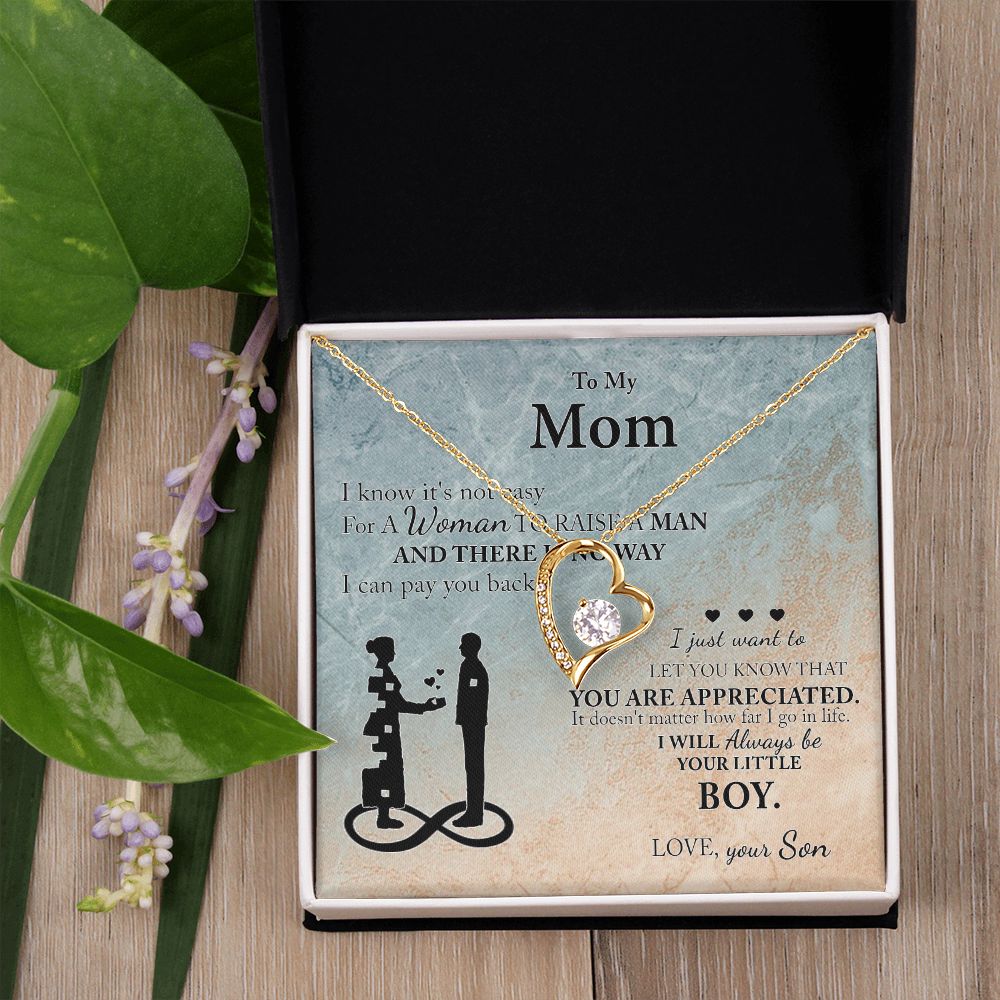 Mom Gift From Son To Mother Necklace Thoughtful Birthday Gift Sentimental Forever Love Necklace