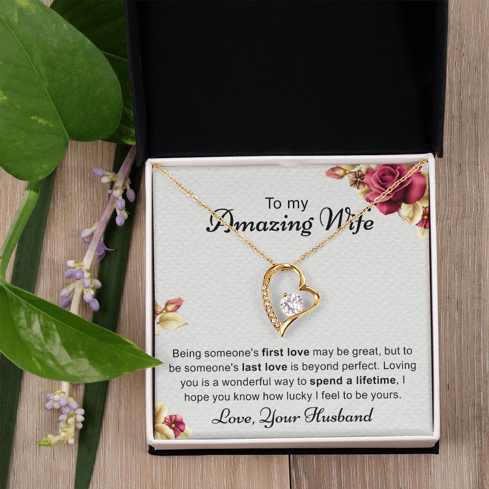 Birthday Gifts For Wife, Necklace Gifts For Wife From Husband, To My Wife Jewelry For Women , To My Wife Necklace  from Husband Wedding Anniversary Present For Wife, Beautiful Wife Jewelry Christmas 6 Forever Love Necklace