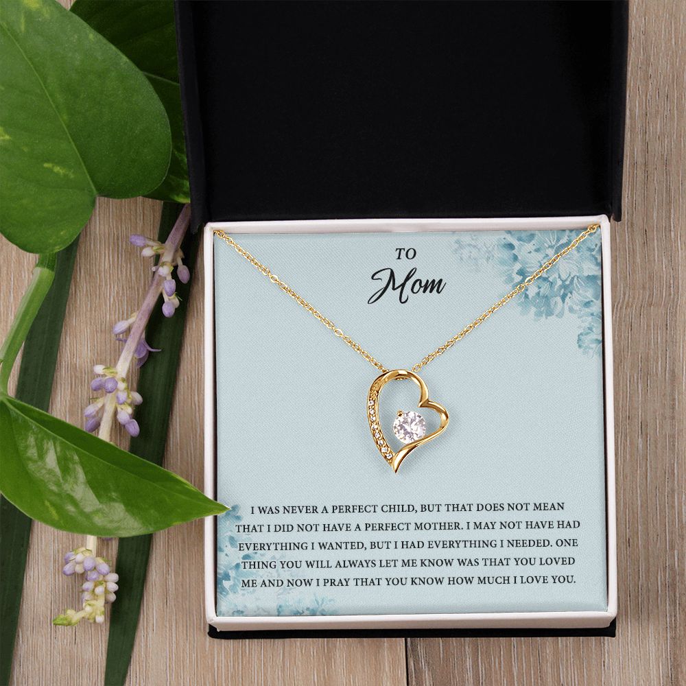 Mom Necklace Gifts for Mom from Daughter to Mom Gifts for Mothers Day from Daughter, To My Mom Necklace from Daughter to Mom Birthday Gifts Necklace with Message Card and Gift Box2227 Forever Love Necklace