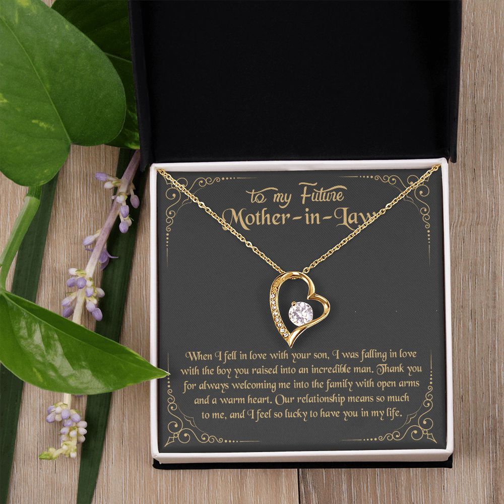 Mother in Law Necklace, Jewelry for Women, Future Mother in Law Gifts from Daughter in Law, Mother of Bride Gifts For Mother in Law, Birthday Gifts For Mother In Law From Daughter In Law10 Forever Love Necklace