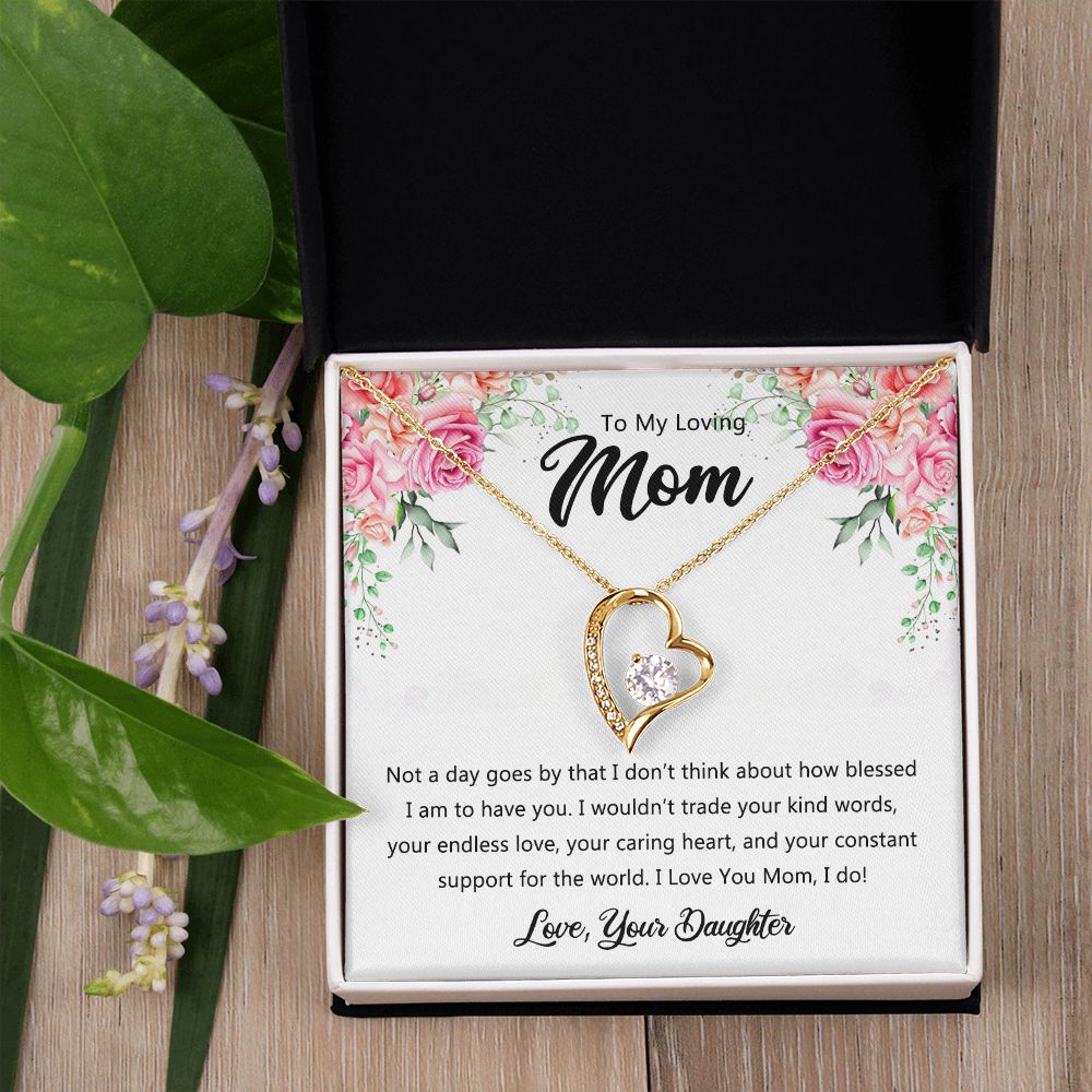 To My Mom Necklace, Gift For Mom, Mother's Day Gift from Daughter, Mom Jewelry Gift for Mothers Day, Birthday Gift for Mother, Moms Gift from Daughter Son, Necklace for Mom Mother 9 Forever Love Necklace