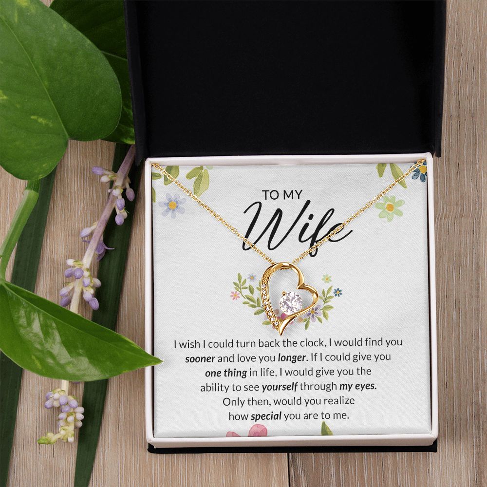 Birthday Gifts For Wife, Necklace Gifts For Wife From Husband, To My Wife Jewelry For Women , To My Wife Necklace  from Husband Wedding Anniversary Present For Wife, Beautiful Wife Jewelry Christmas17 Forever Love Necklace