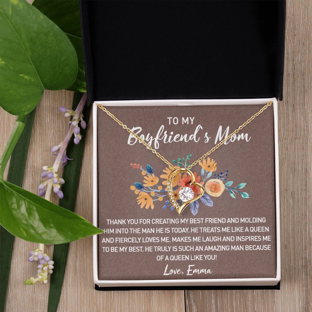 Gift for Boyfriend's Mom, Boyfriend Mom Gift, To My Boyfriends Mom's Gift, Mother's Day Gift for Boyfriends Mom, Boyfriend Mom Forever Love Necklace